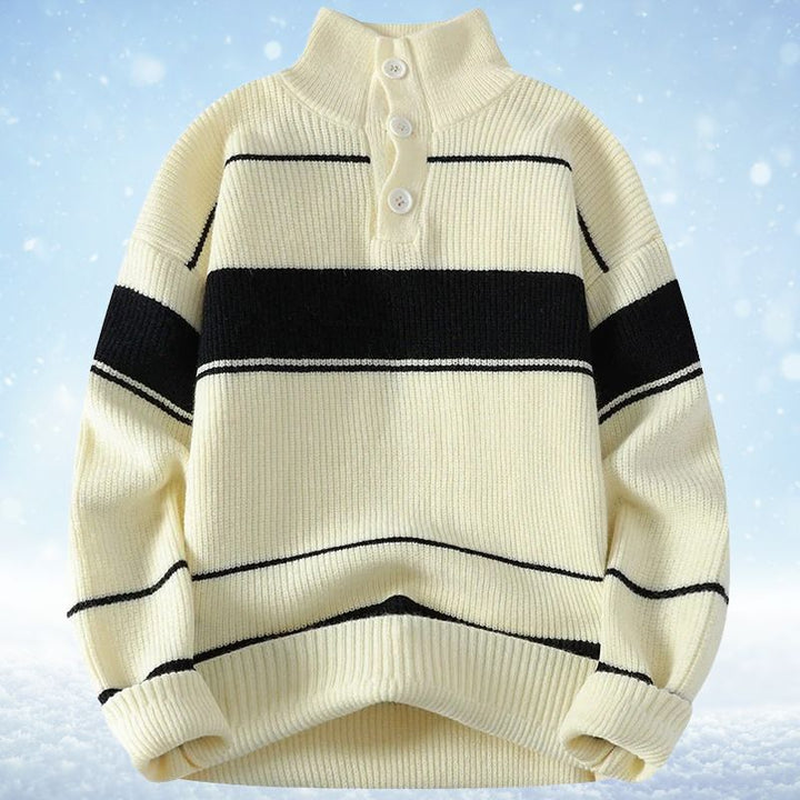 Wilhelm - Gestreifter Dicker Warmer Pullover