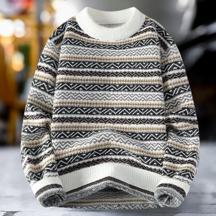 Yannis –  klassischem Muster Strickpullover