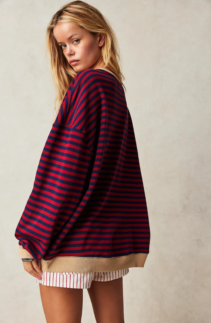 Mana | Gestreifter Oversize Pullover