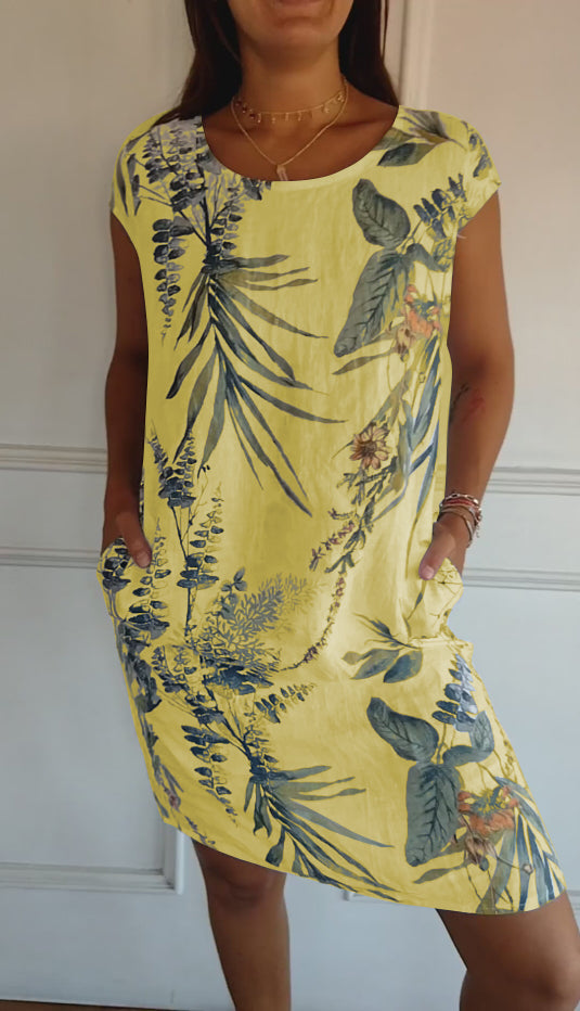 Annelym - Bequemes Kleid Mit Rund Halsausschnitt