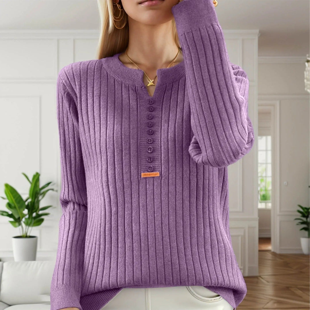 Marja - O Ausschnitt Strickpullover