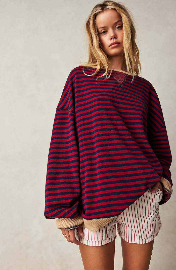 Mana | Gestreifter Oversize Pullover