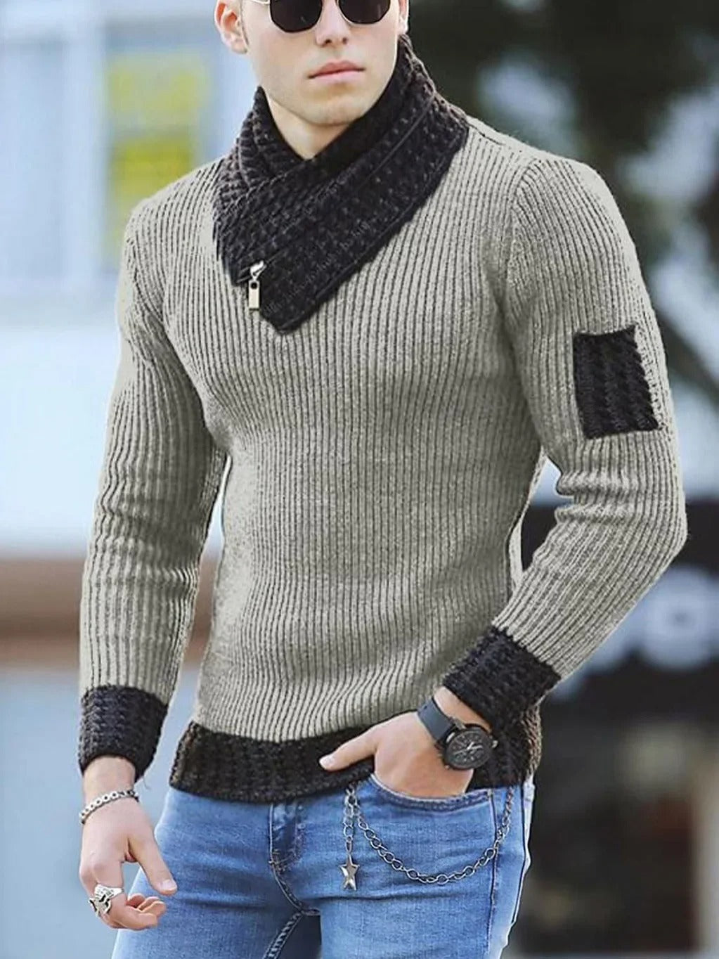 Yannic – Langärmliger Strickpullover