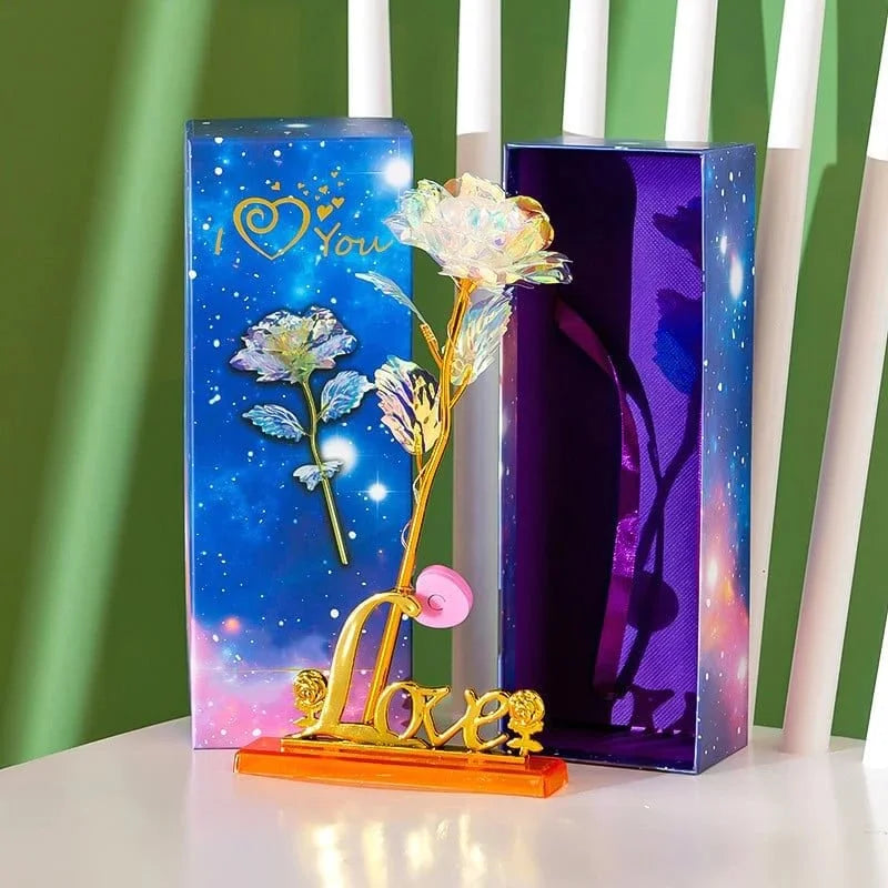 GlowPetal – Bunte Kristall Rose