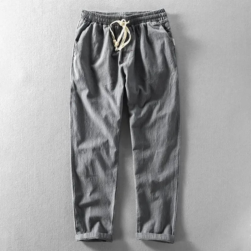 Clarke – Lässige Leinenhose Mit Kordelzug In Der Taille