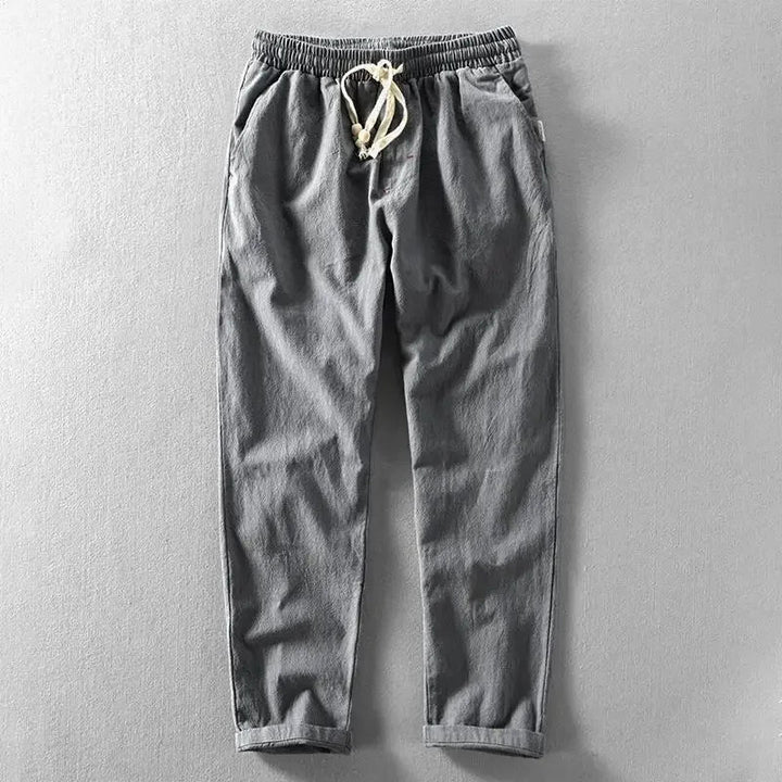 Clarke – Lässige Leinenhose Mit Kordelzug In Der Taille