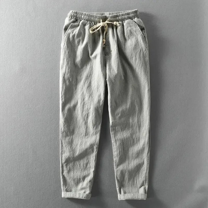 Clarke – Lässige Leinenhose Mit Kordelzug In Der Taille