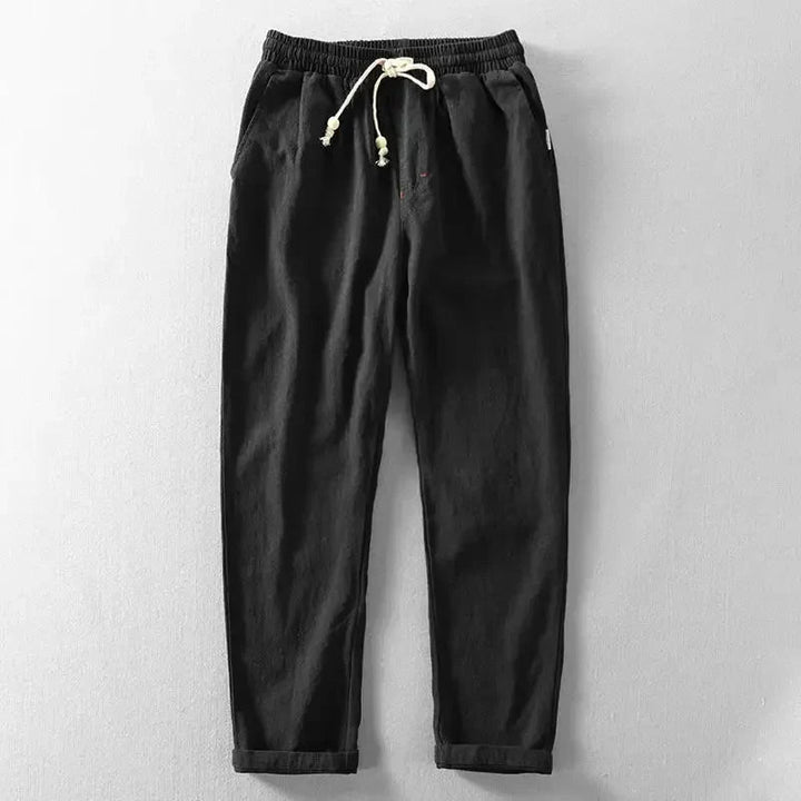 Clarke – Lässige Leinenhose Mit Kordelzug In Der Taille