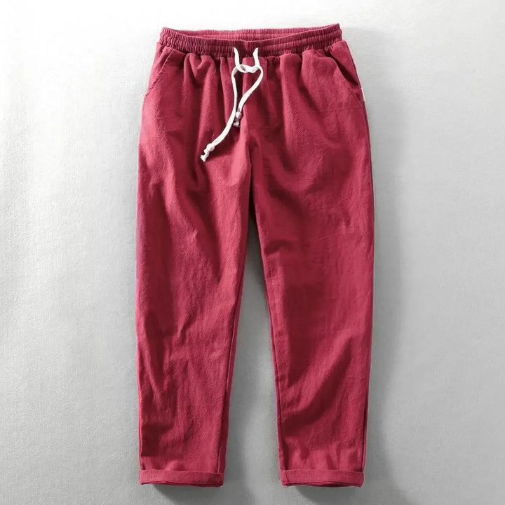 Clarke – Lässige Leinenhose Mit Kordelzug In Der Taille