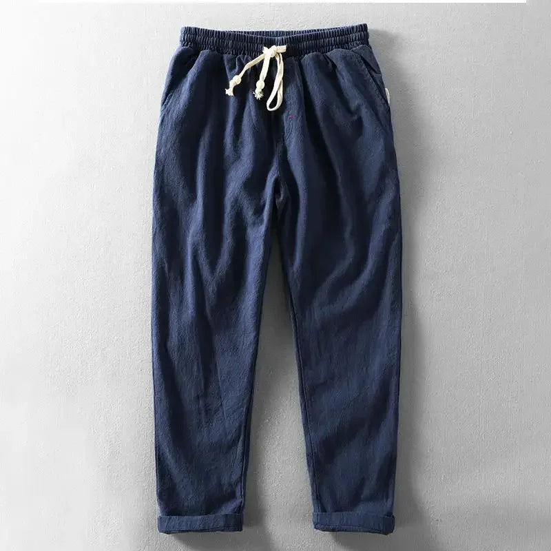 Clarke – Lässige Leinenhose Mit Kordelzug In Der Taille