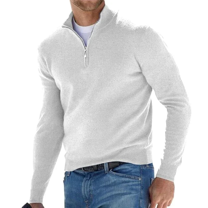 EGEO - Herren Basic Pulli mit Reißverschluss