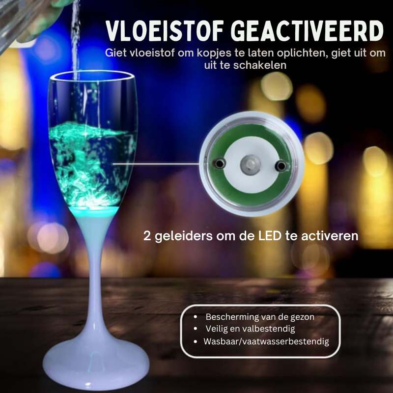 GlowVino - LED Lichtgevende Wijn Glazen