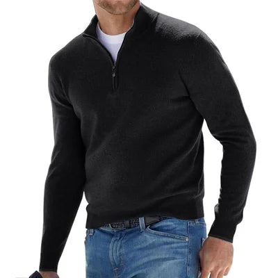 EGEO - Herren Basic Pulli mit Reißverschluss